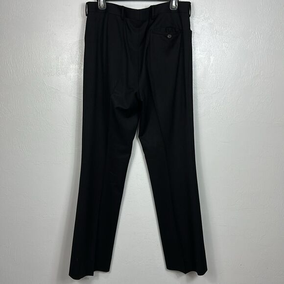 Prada Classic Virgin Wool Blend Slim Straight Black Trousers Size 38 - Picture 4 of 12